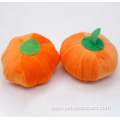 Plush pumpkin shape interactive squeaky dog chew toy